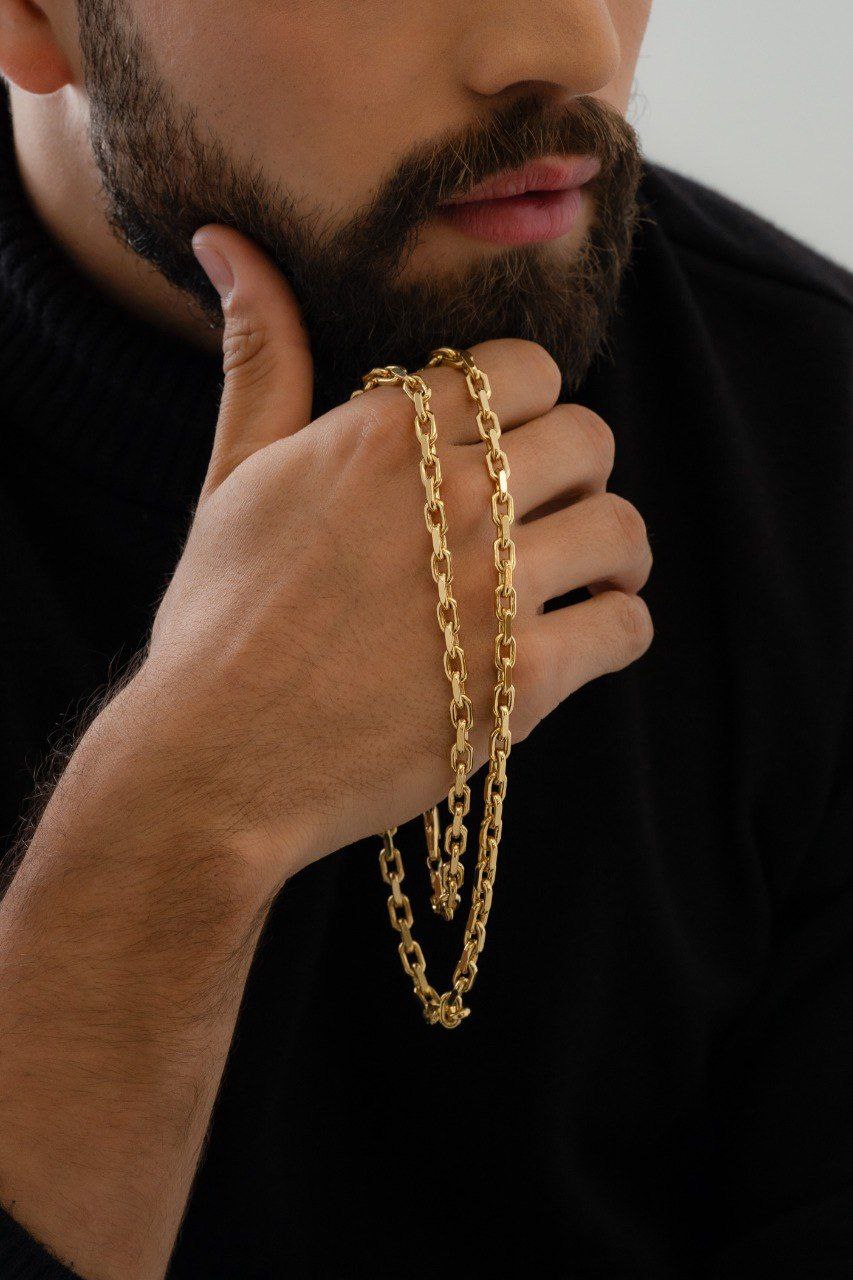 Cadena Aros Diamantada Gruesa