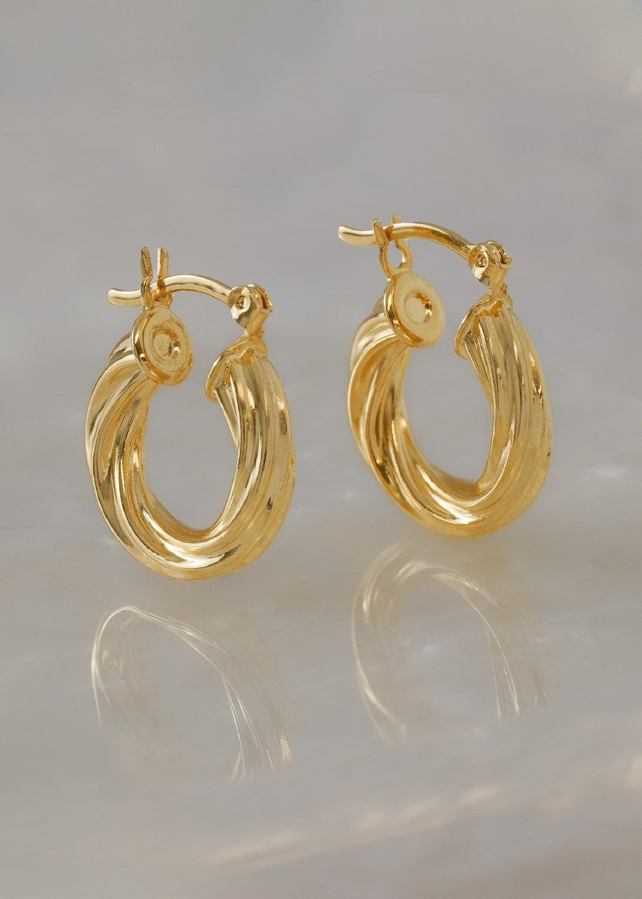 Arete Twisted Stripes 2 Cms