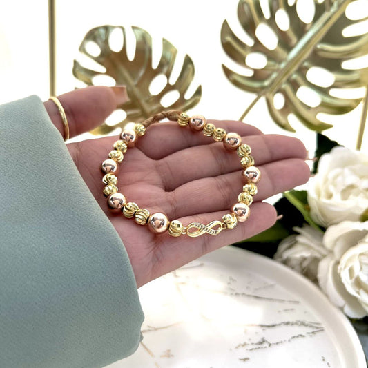 Manilla Esencia, Elaborada con 8 balines 8mm blz, 16 balines italianos 6mm, 2 balines 4mm italianos