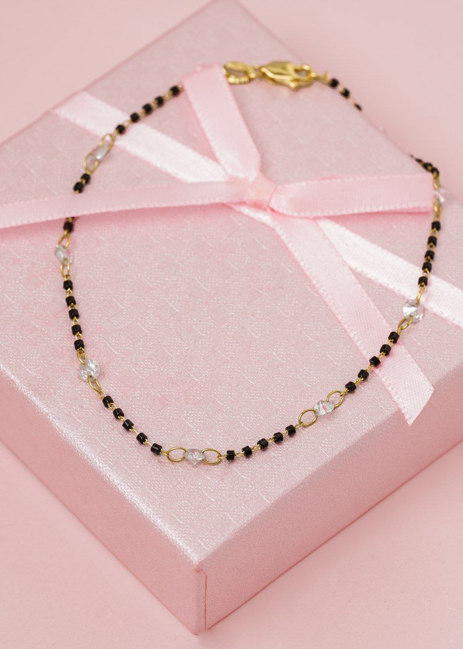 Tobillera Circonias Bicolor 24.5cms